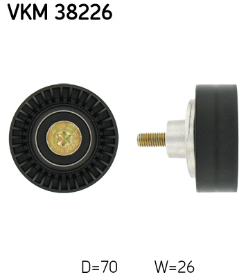 Deflection/Guide Pulley, V-ribbed belt - VKM 38226 SKF